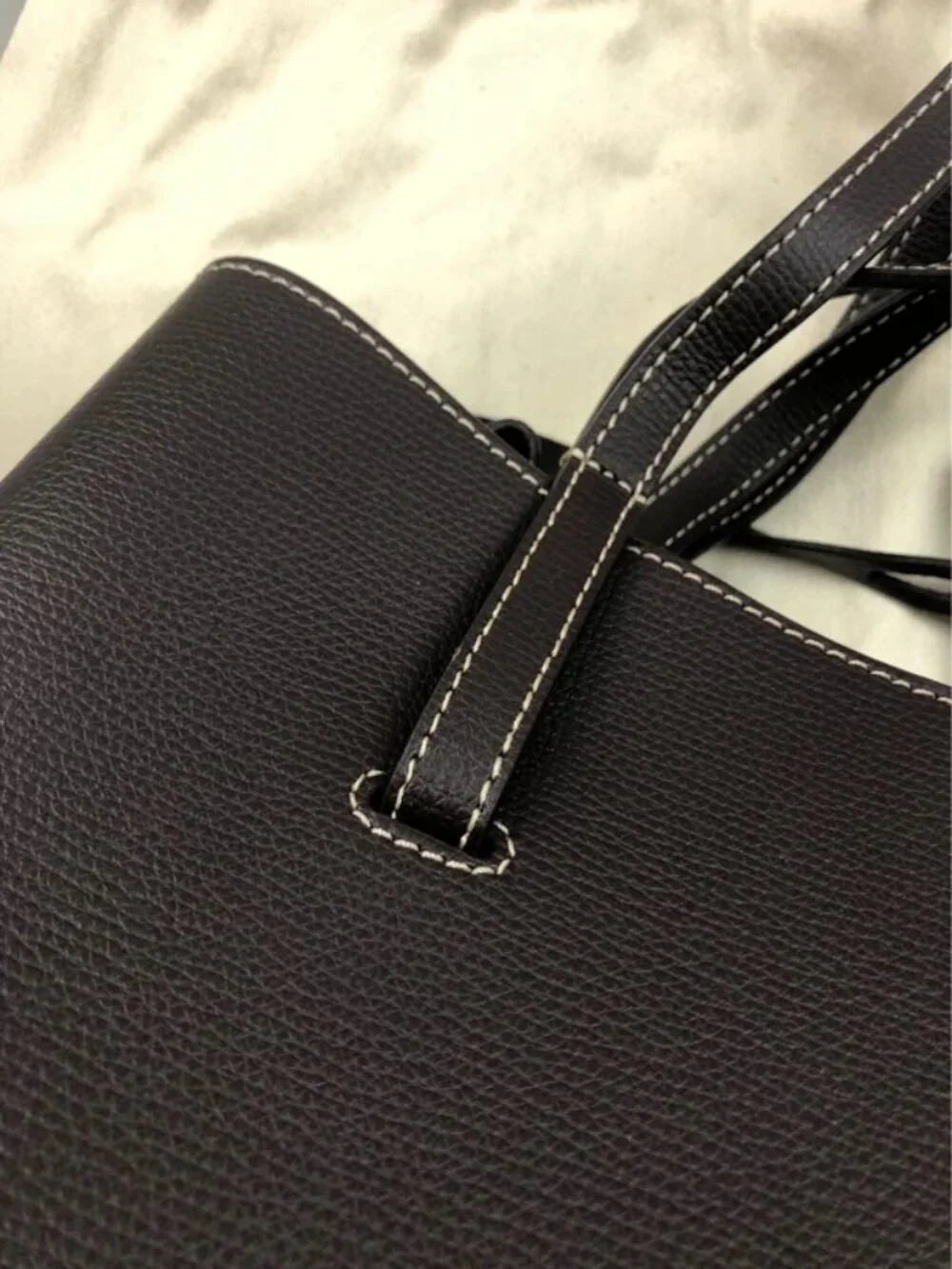 Polene Cyme Mini Black Leather Tote ✨